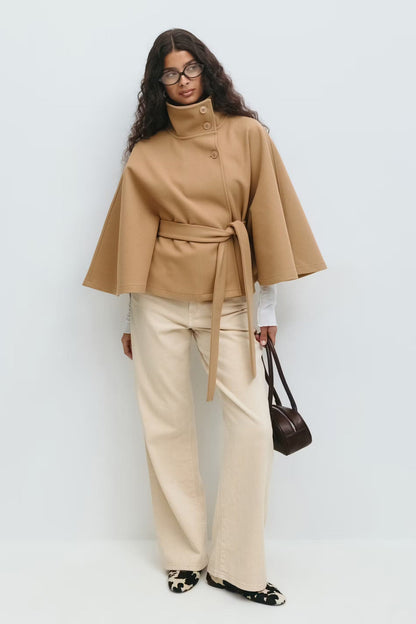 Aurora Wrap | Women’s Belted High-Neck Coat