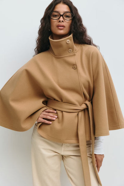 Aurora Wrap | Women’s Belted High-Neck Coat