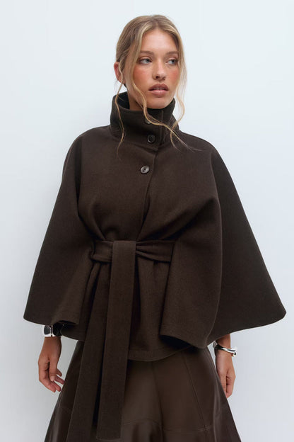 Aurora Wrap | Women’s Belted High-Neck Coat