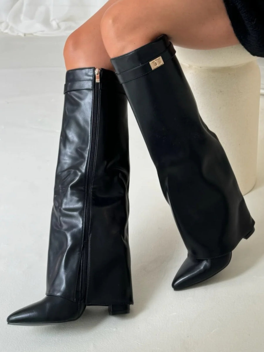 Nyla | Women’s Knee High Flared Boots