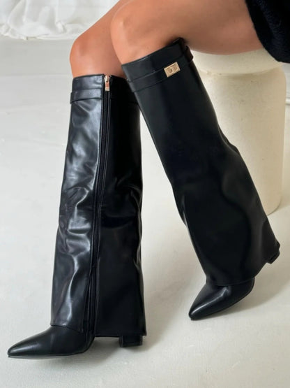 Nyla | Women’s Knee High Flared Boots