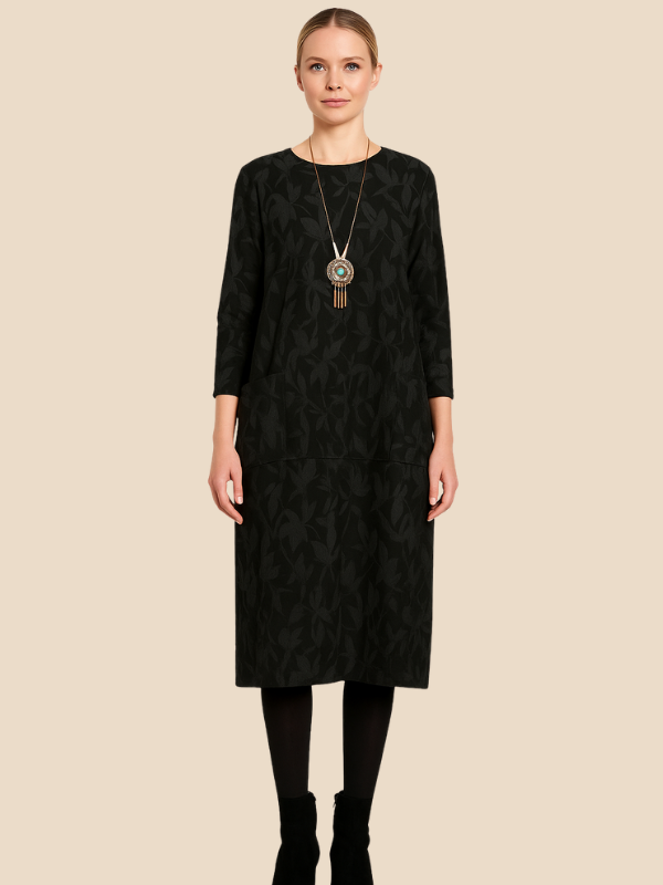 Danielle | Women’s Winter Print Dress with Pockets