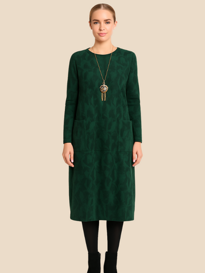 Danielle | Women’s Winter Print Dress with Pockets
