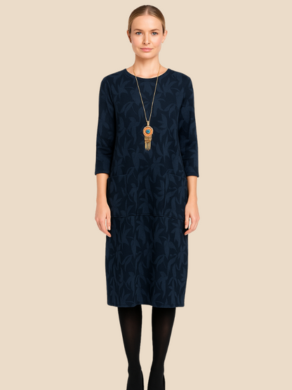 Danielle | Women’s Winter Print Dress with Pockets