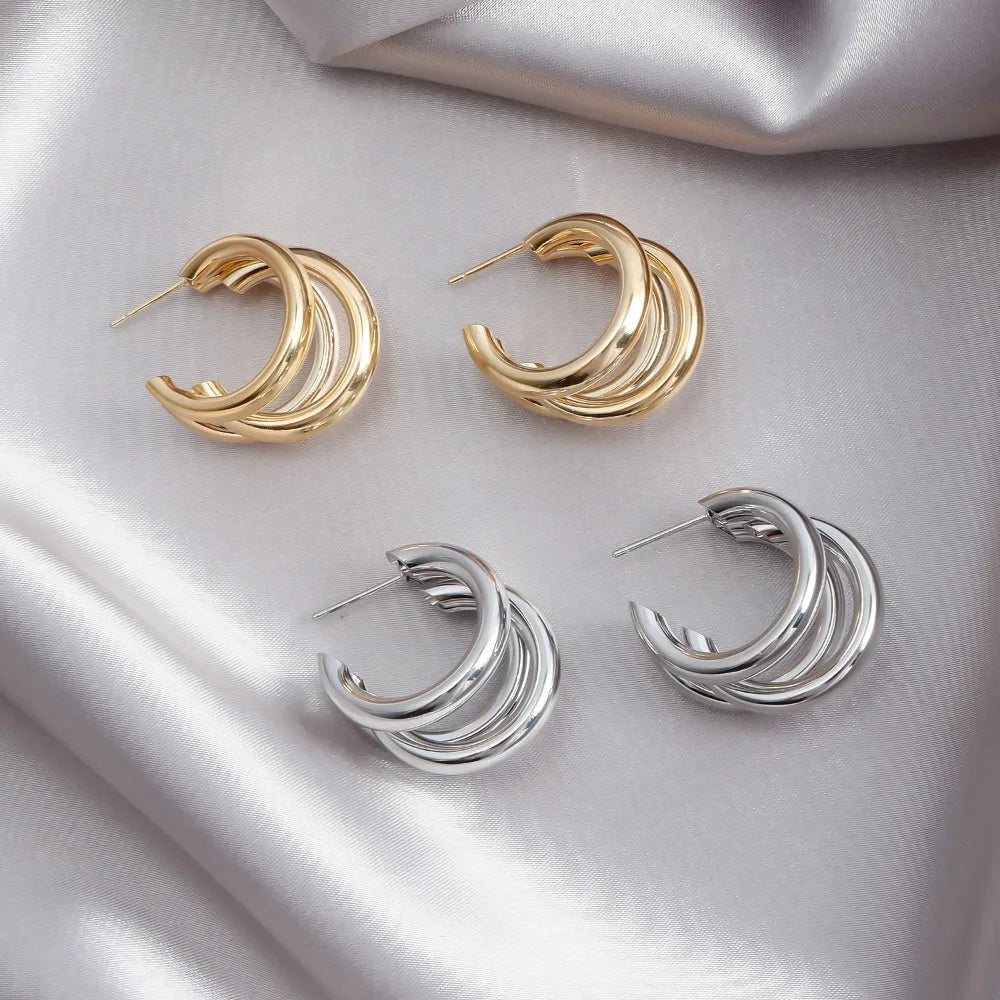 Pryelle | Women’s Triple-Band Hoop Earrings