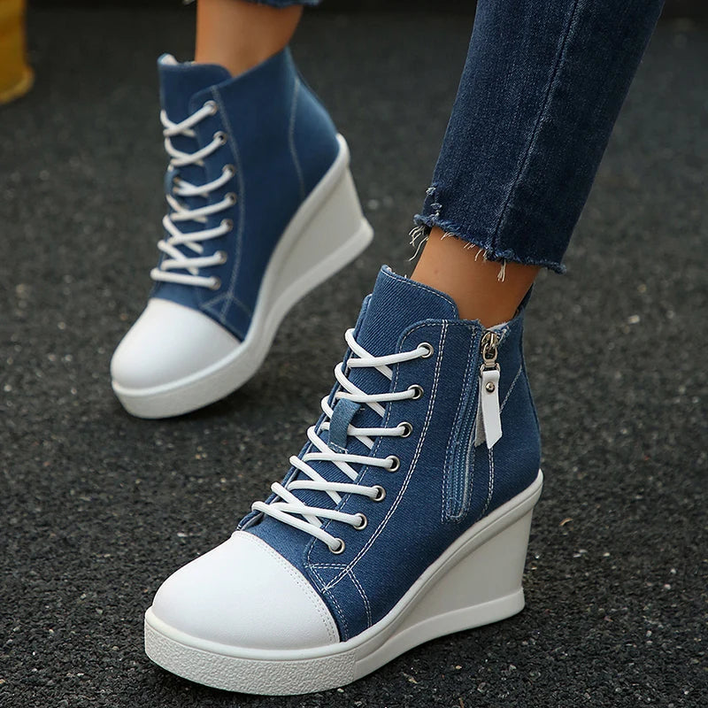 Prysa | Women’s Canvas Wedge Sneakers