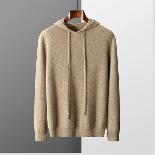 Alveric | Men’s Pure Cashmere Hooded Jumper