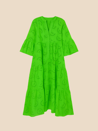 Leona | Bohemian Embroidered Cotton Dress