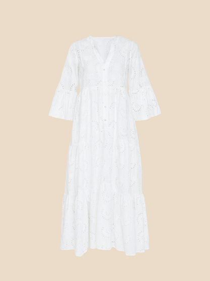Leona | Bohemian Embroidered Cotton Dress