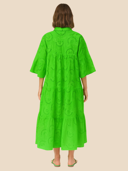 Leona | Bohemian Embroidered Cotton Dress