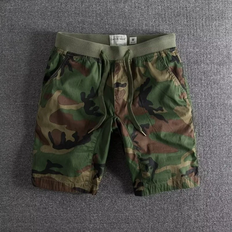 Oxlen | Men’s Camouflage Cotton-Blend Stretch Shorts