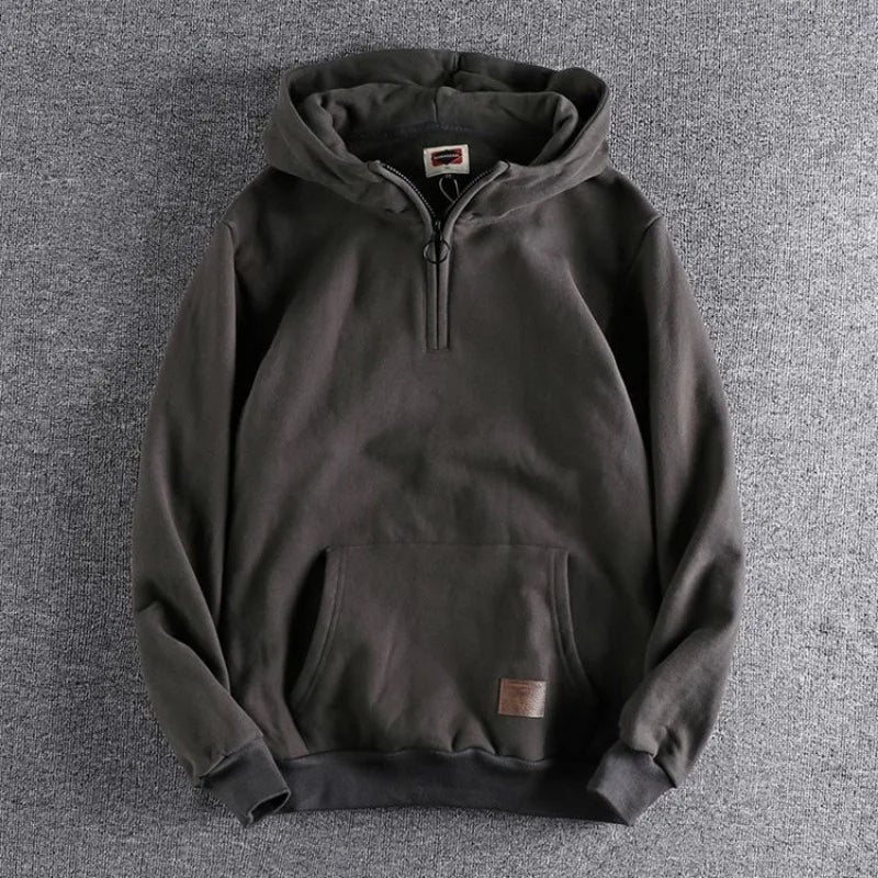 Pavric | Men’s Cotton Quarter-Zip Hoodie