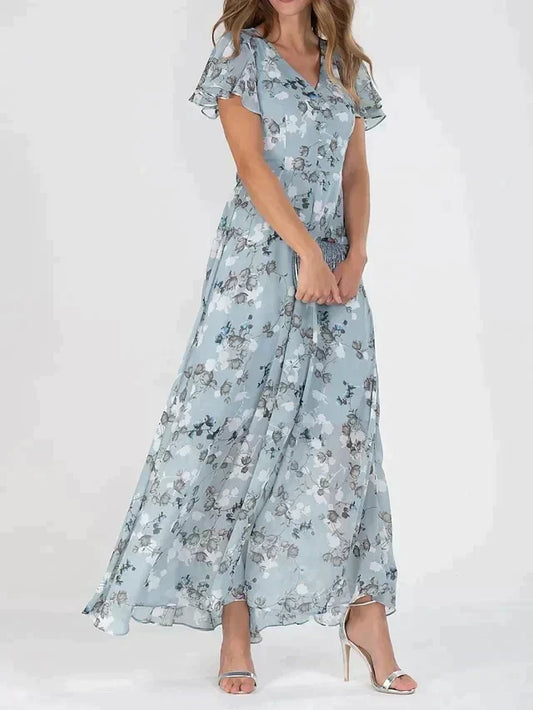Marisse | Women’s Floral V-Neck Maxi Dress