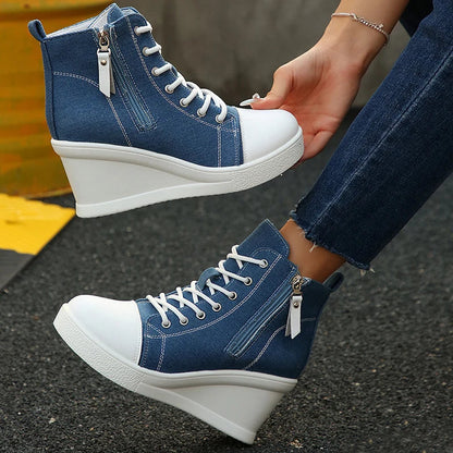 Prysa | Women’s Canvas Wedge Sneakers