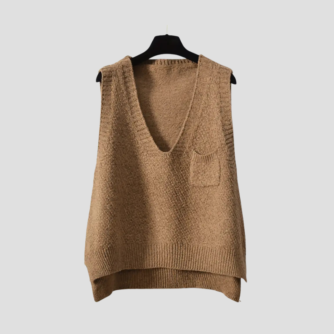 Marivane | Women’s Knitted V-Neck Jumper Vest