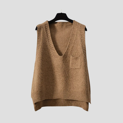 Marivane | Women’s Knitted V-Neck Jumper Vest