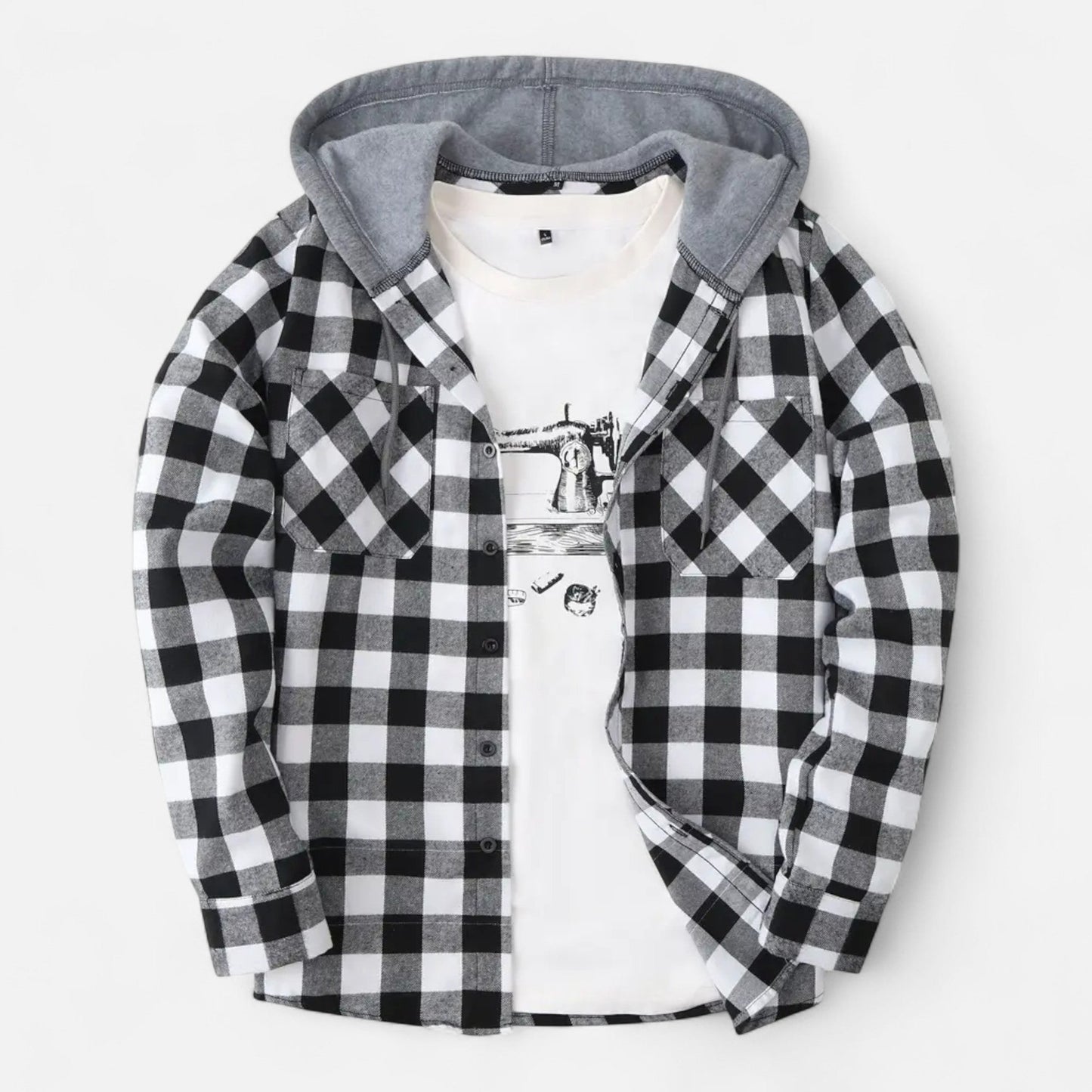 Ruxander | Men’s Button-Up Hooded Sweater