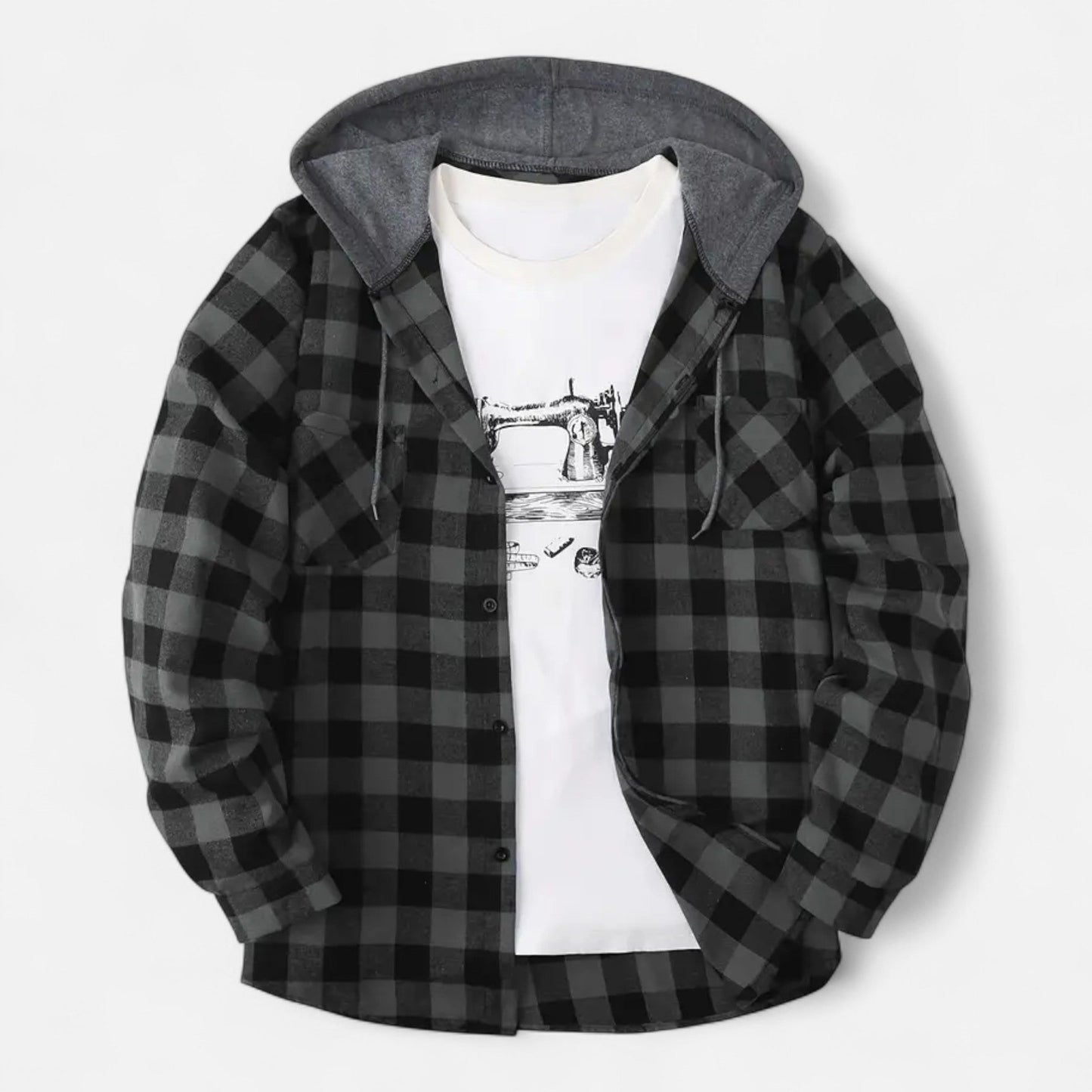 Ruxander | Men’s Button-Up Hooded Sweater