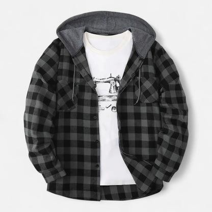 Ruxander | Men’s Button-Up Hooded Sweater
