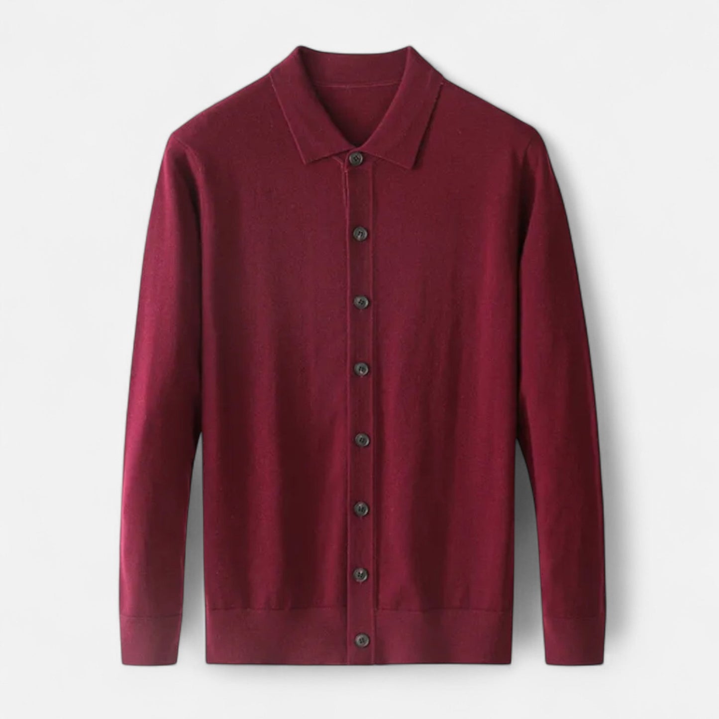 Rheomar | Men’s Fine Worsted Wool Button-Up Sweater
