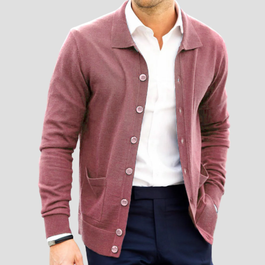 Renholm | Men’s Polo Knit Cardigan