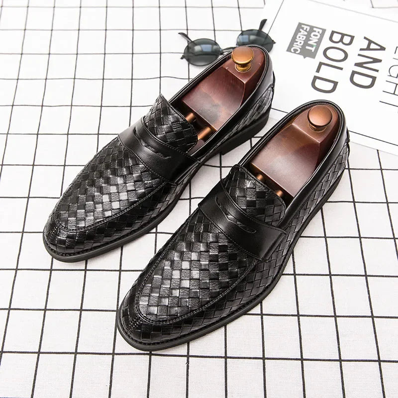 Pavaro | Men’s Handwoven Leather Loafers