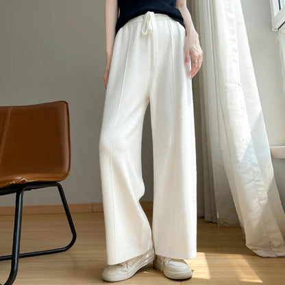 Marivora | Women’s High-Waist Wide-Leg Cashmere Pants