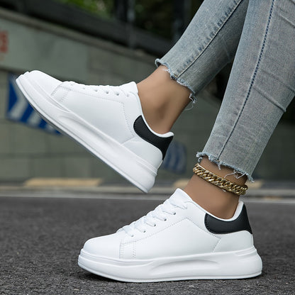 Kaiden | Women’s Classic White Leather Sneakers