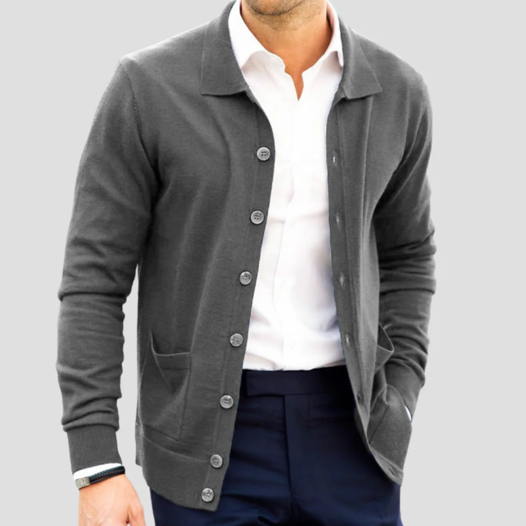 Renholm | Men’s Polo Knit Cardigan