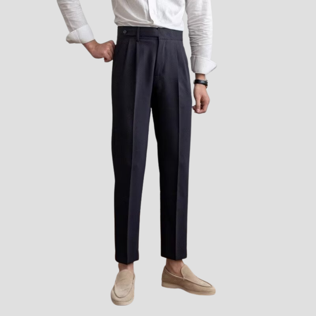 Darselle | Men’s Tailored Pleated Dress Trousers