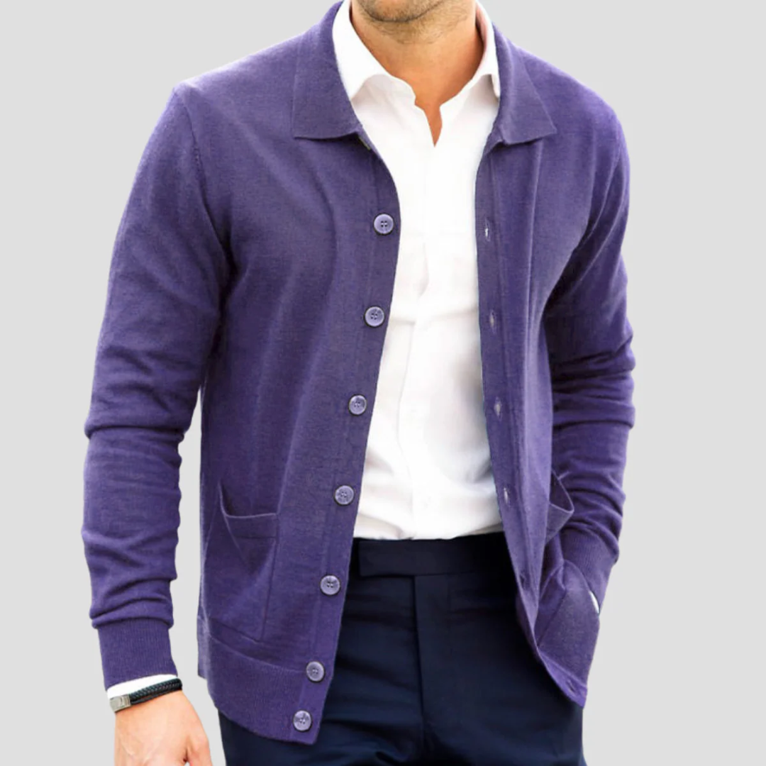 Renholm | Men’s Polo Knit Cardigan