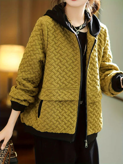 Selvyn | Women’s Basketweave Zip-Up Jacket