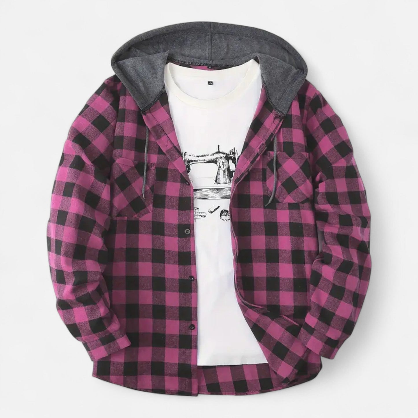 Ruxander | Men’s Button-Up Hooded Sweater