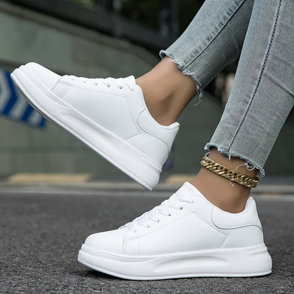 Kaiden | Women’s Classic White Leather Sneakers