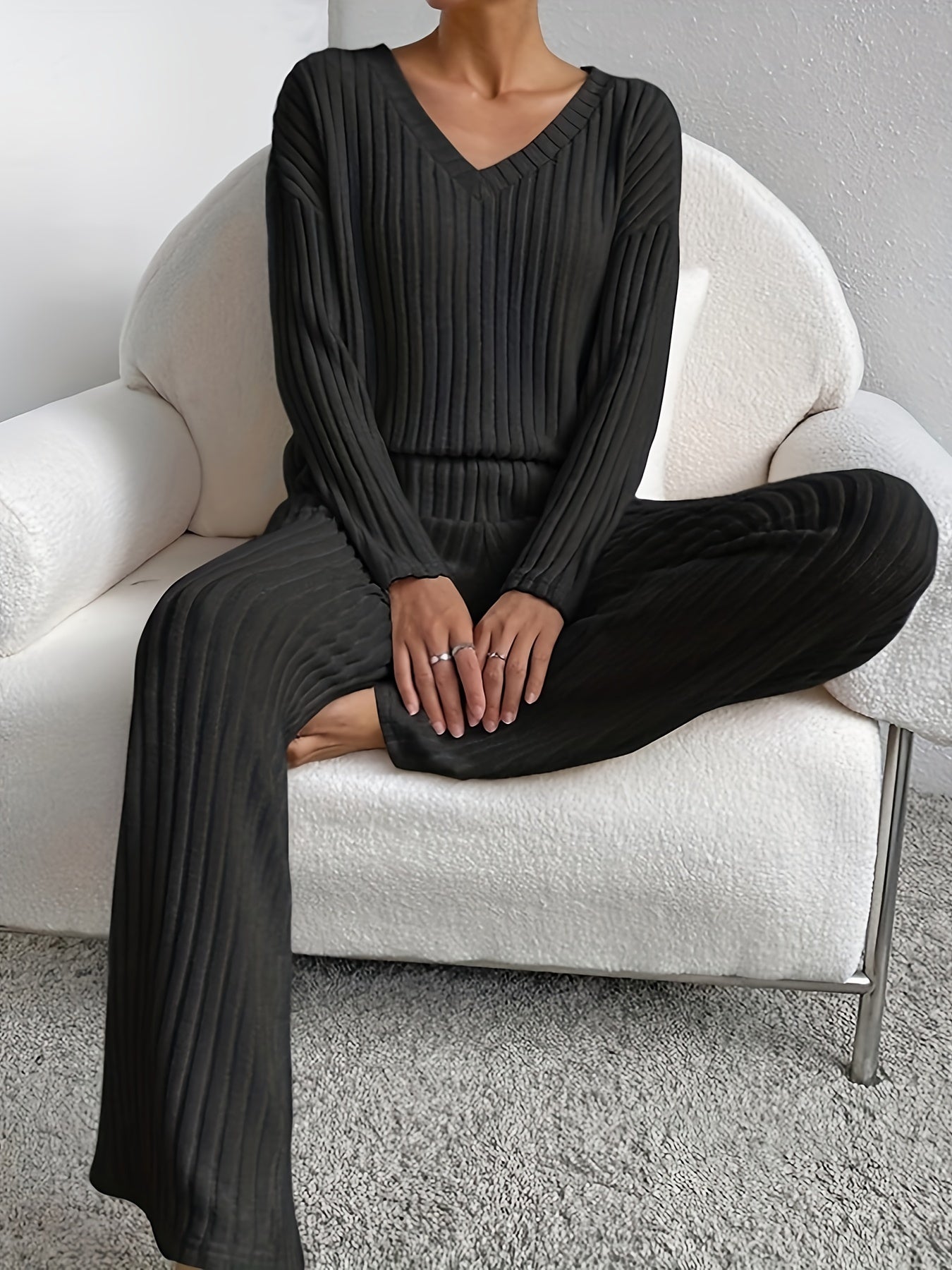 Wylera | Women’s Two-Piece Ribbed Lounge Set