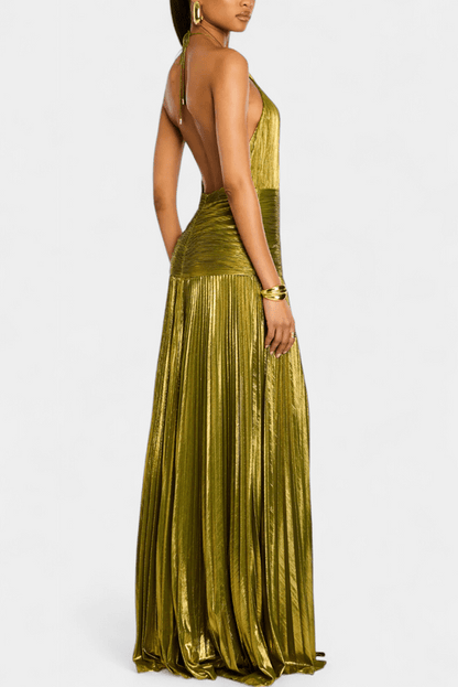 Marisa | Off-Shoulder Maxi Dress in Green