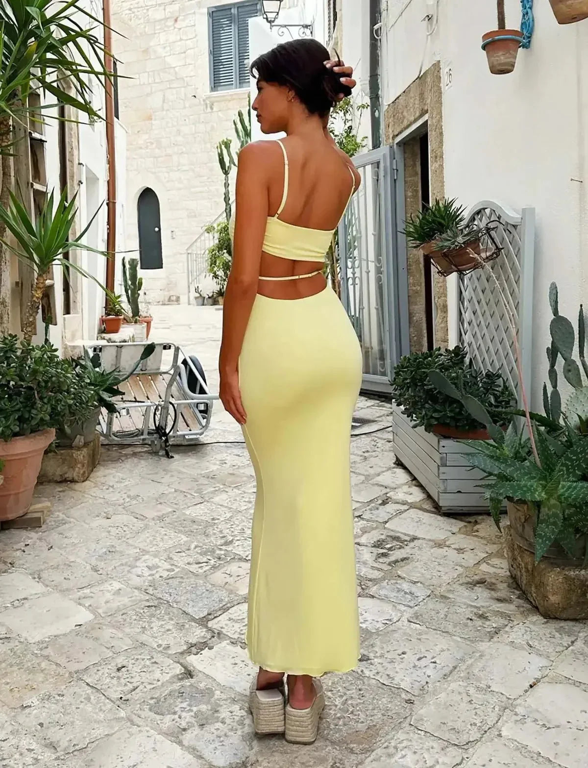 Isla | Women’s Backless Bodycon Maxi Dress