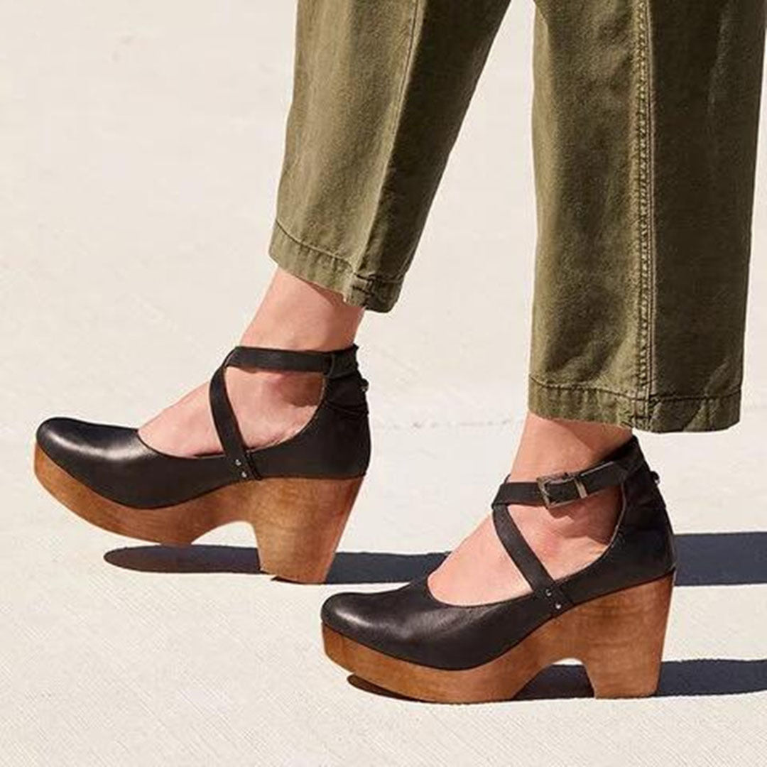 Serenity | Women’s Leather Wedge Heel Shoes