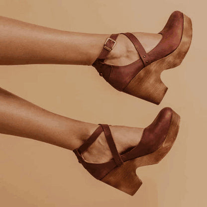 Serenity | Women’s Leather Wedge Heel Shoes