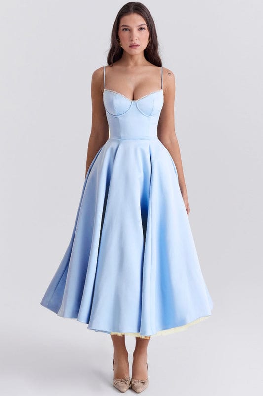 Arlena | Corset-Style Sleeveless Midi Dress