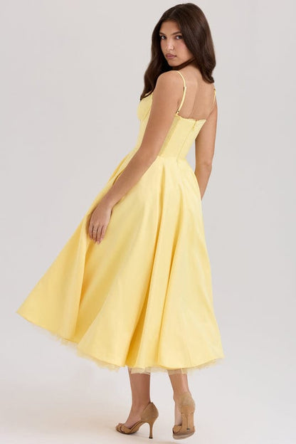Arlena | Corset-Style Sleeveless Midi Dress