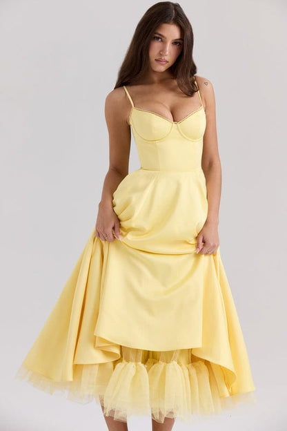 Arlena | Corset-Style Sleeveless Midi Dress