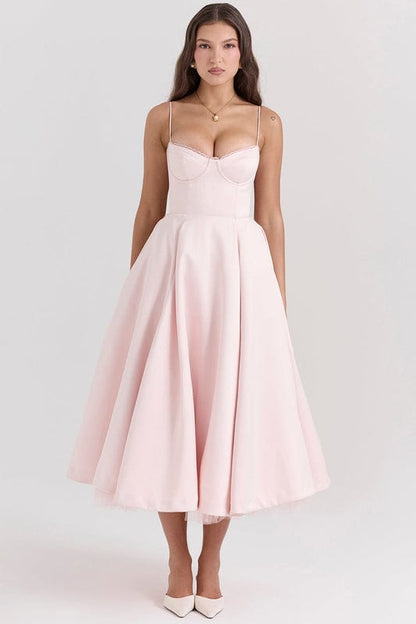 Arlena | Corset-Style Sleeveless Midi Dress