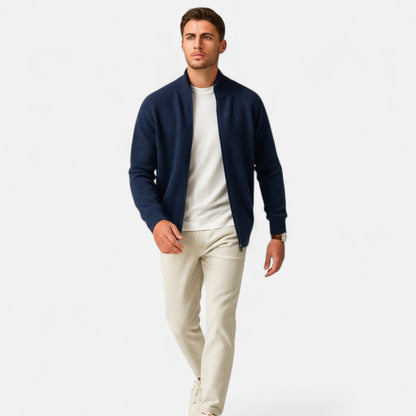 Ravender | Men’s Zipped Merino-Knit Sweater
