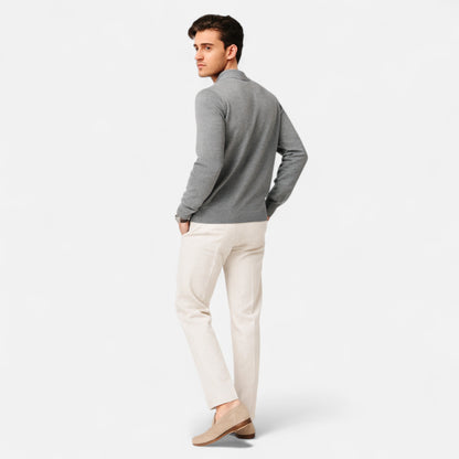 Rheomar | Men’s Fine Worsted Wool Button-Up Sweater