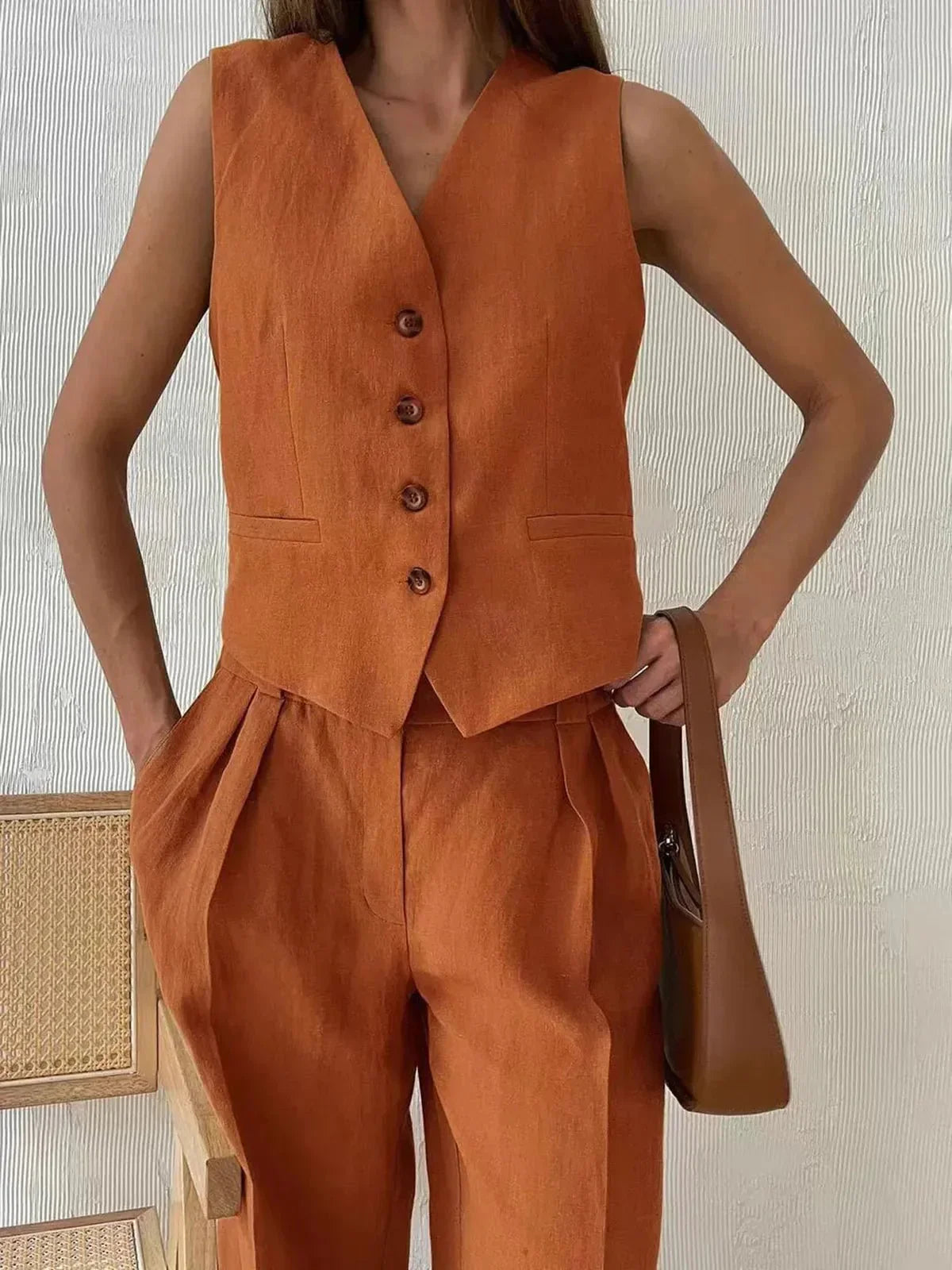 Isla | Women’s Cotton-Linen Two-Piece Set