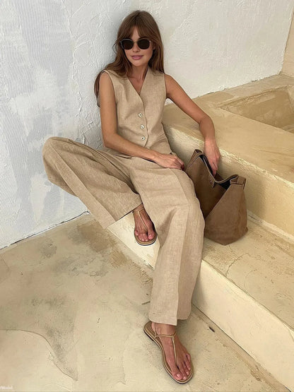 Isla | Women’s Cotton-Linen Two-Piece Set