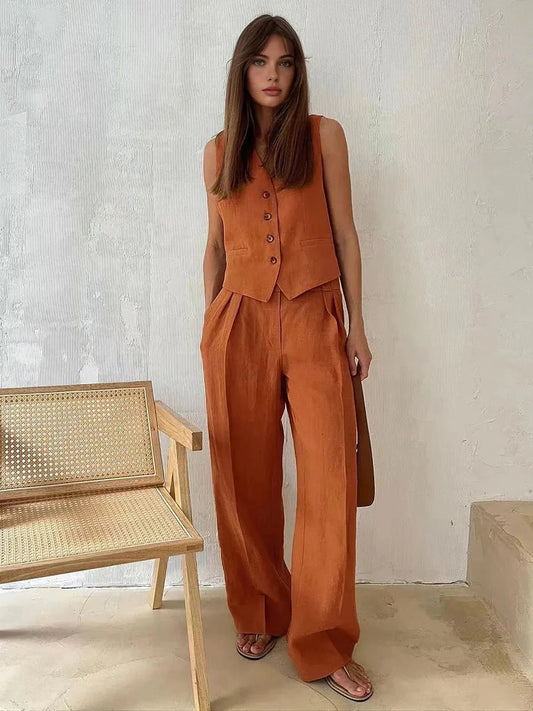 Isla | Women’s Cotton-Linen Two-Piece Set