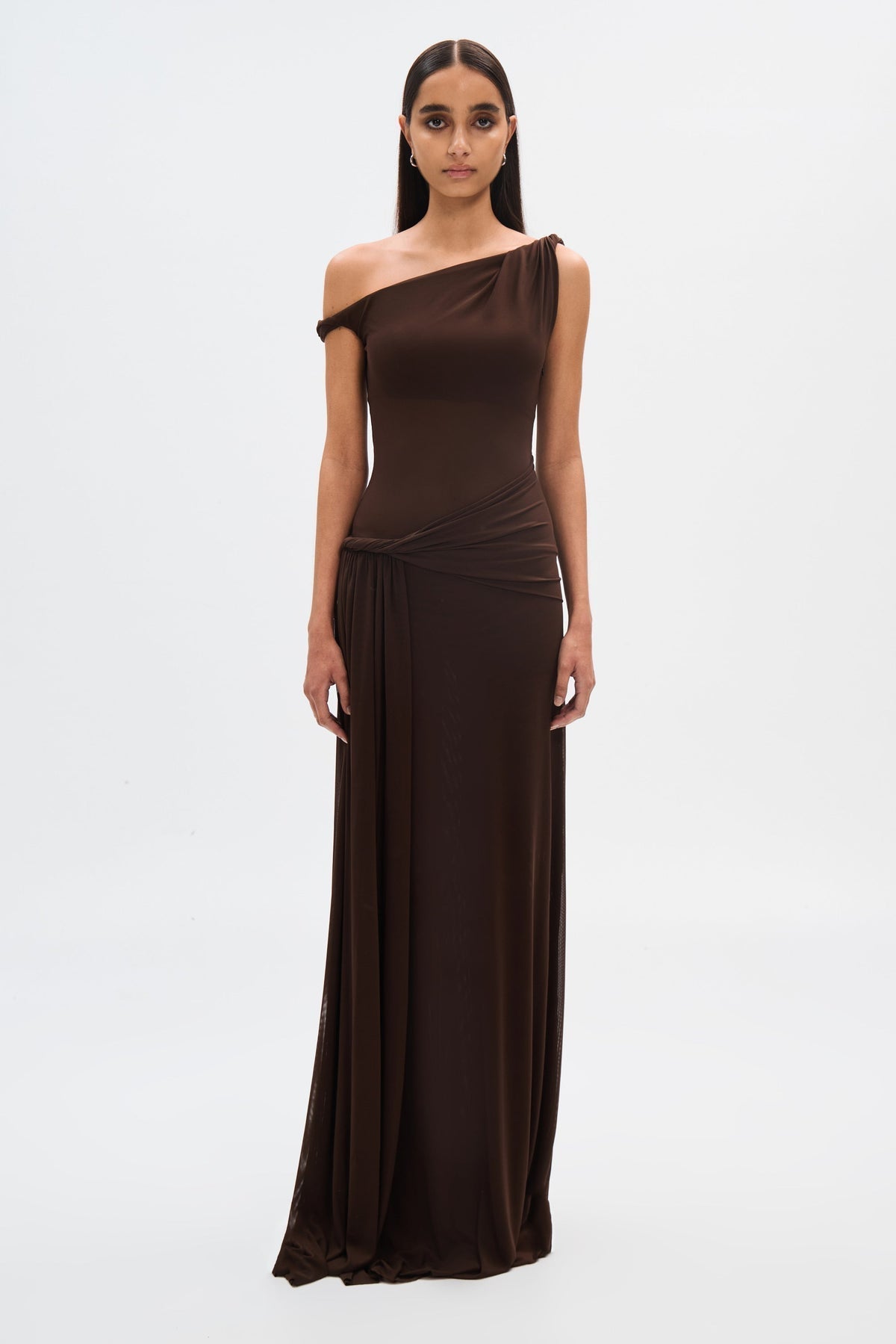 Lizzie | Women’s One-Shoulder Draped Maxi Dress