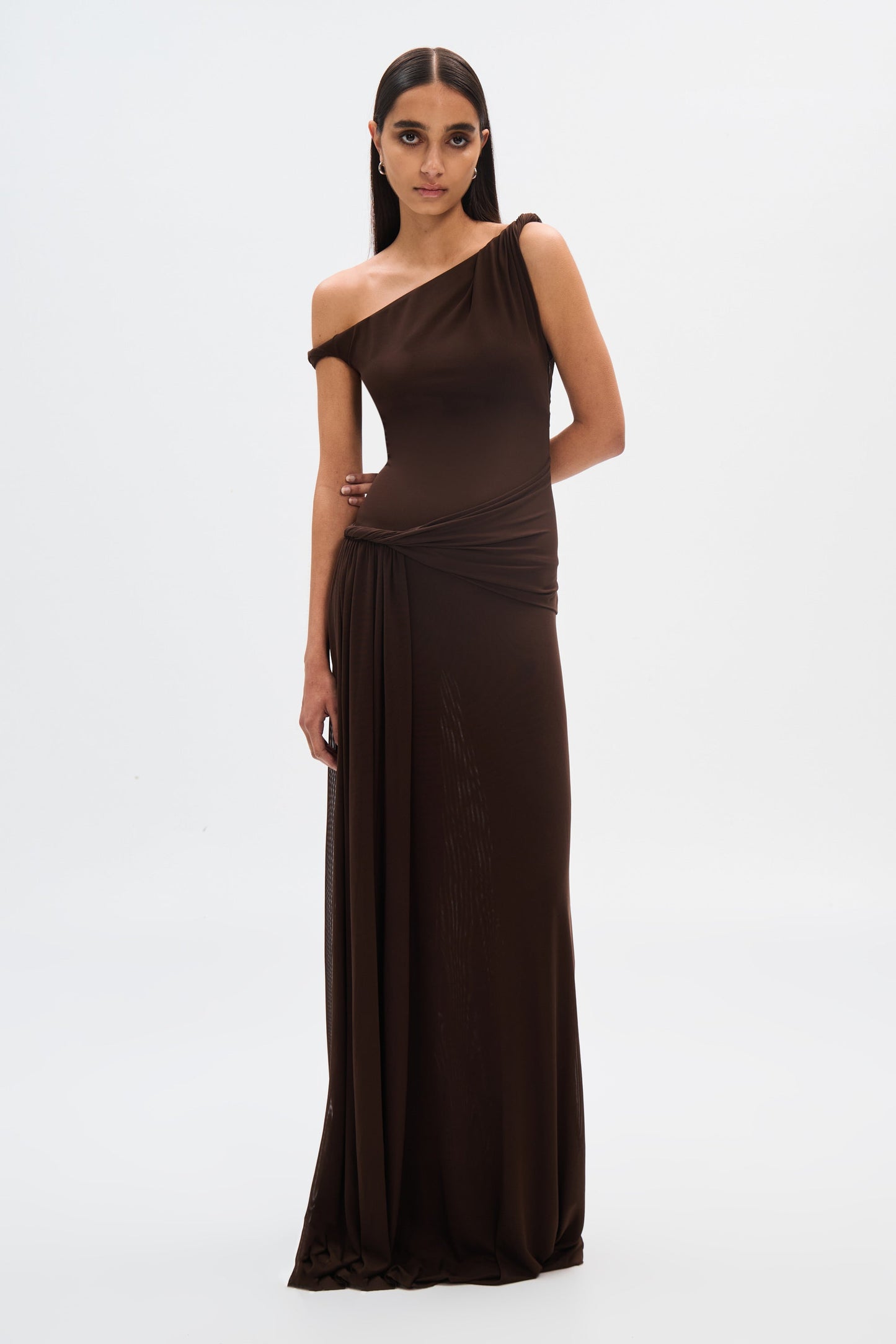 Lizzie | Women’s One-Shoulder Draped Maxi Dress